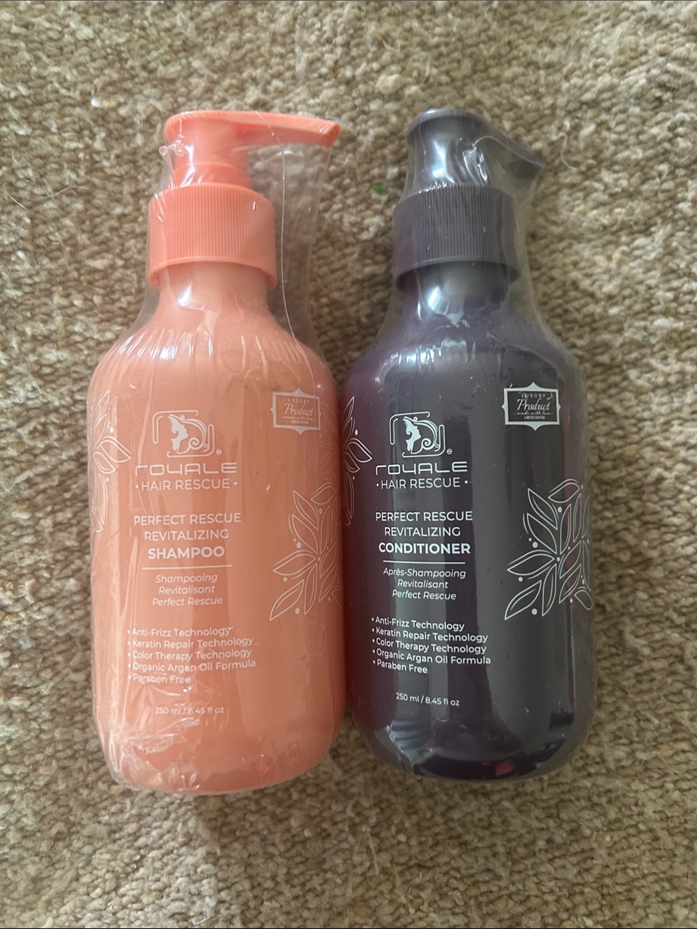 Perfect Rescue Shampoo & Conditioner Set — Coral & Deep Purple